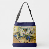 Sectie van bakkerijkatten met kettingreactie crossbody tas (Achterkant)