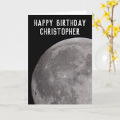 Sectie van de Maan Astronomie Thema met Naam Kaart (Gele Bloem)