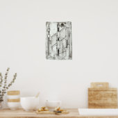 Sectie van de wand en de boog poster (Keuken)