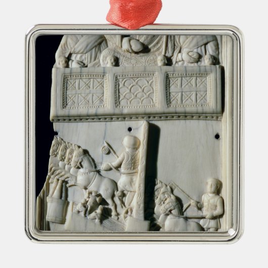 Sectie van een diptych metalen ornament (Voorkant)