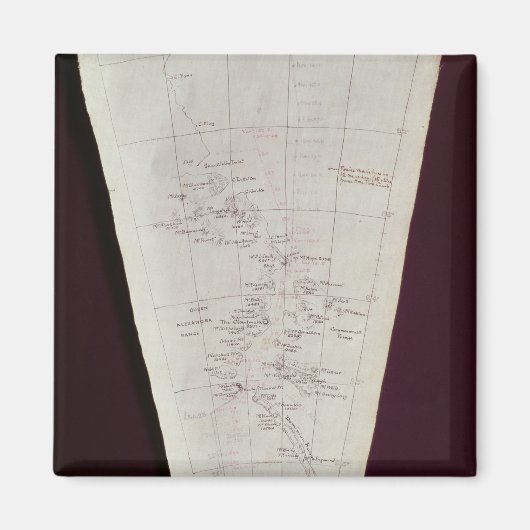 Sectie van Map van Ross Island naar Zuidpool Magneet (Voorkant)