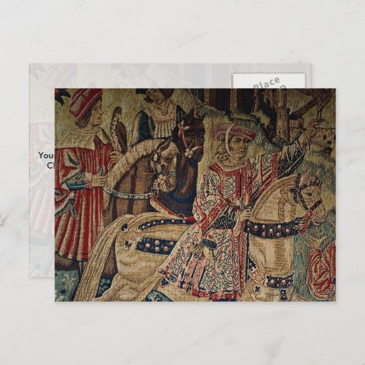 Sectie van tapijten briefkaart (Voorkant / Achterkant)