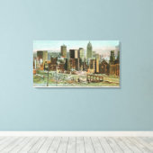 Sectie voor bedrijven na brand canvas afdruk (Insitu (Houten vloer))