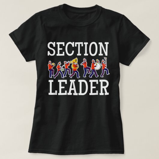 Sectiehoofd Marching Band Drumline Drummer134 T-shirt (Design voorkant)
