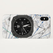 Sectiekaart hoogtemeter vliegtuig Case-Mate iPhone case (Achterkant (horizontaal))