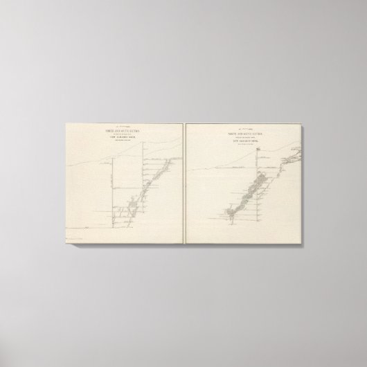Secties noord en zuid canvas afdruk (Voorkant)