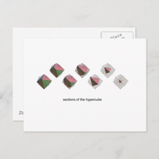 Secties van de Hypercube Briefkaart (Voorkant / Achterkant)