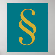 Sectiesymbool voor advocatenkantoor Wall Art