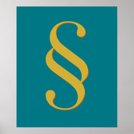 Sectiesymbool voor advocatenkantoor Wall Art Poster