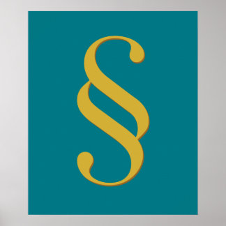 Sectiesymbool voor advocatenkantoor Wall Art Poster