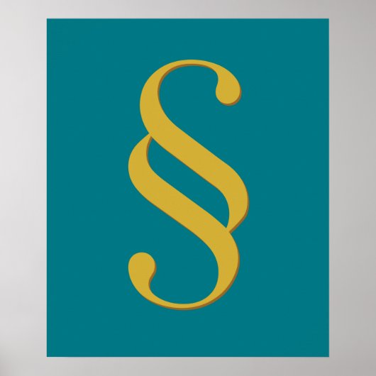 Sectiesymbool voor advocatenkantoor Wall Art Poster (Voorkant)