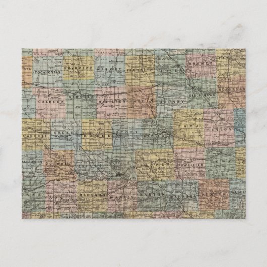 Sectionele kaart van Iowa (Voorkant)