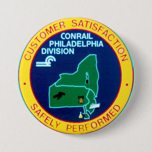 Sector Conrail Philadelphia Ronde Button 7,6 Cm