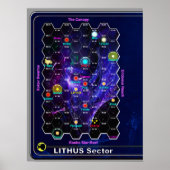 Sectorkaart voor de sector Lithus Poster (Voorkant)