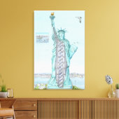 Sectoroverschrijdende afbeelding van het Vrijheids Canvas Afdruk (Insitu (Woonkamer))