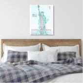 Sectoroverschrijdende afbeelding van het Vrijheids Canvas Afdruk (Insitu (Slaapkamer))
