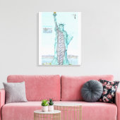 Sectoroverschrijdende afbeelding van het Vrijheids Canvas Afdruk (Insitu (Woonkamer))