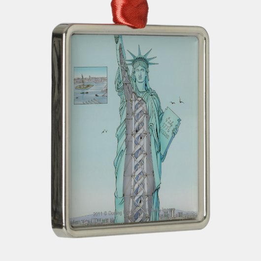 Sectoroverschrijdende afbeelding van het Vrijheids Metalen Ornament (Rechts)