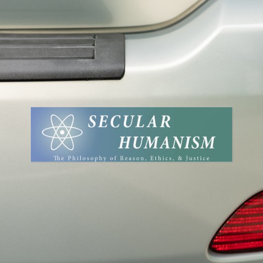 Seculair humanisme bumpersticker (Op auto)