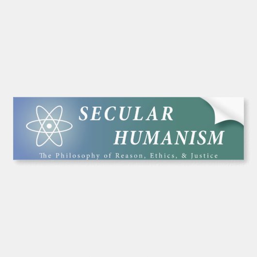 Seculair humanisme bumpersticker (Voorkant)