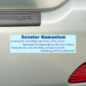 Seculair humanisme bumpersticker (Op auto)