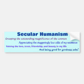 Seculair humanisme bumpersticker