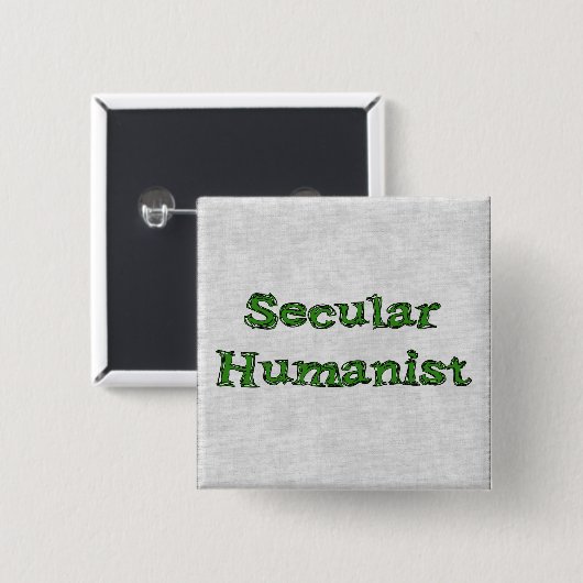 Seculair humanist vierkante button 5,1 cm (Voorkant /achterkant)