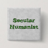 Seculair humanist vierkante button 5,1 cm (Voorkant)