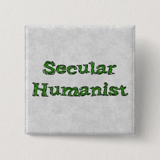 Seculair humanist vierkante button 5,1 cm (Voorkant)