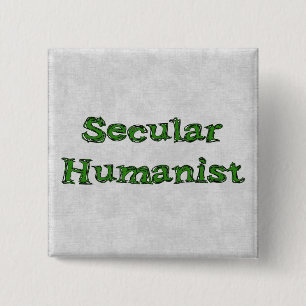 Seculair humanist vierkante button 5,1 cm