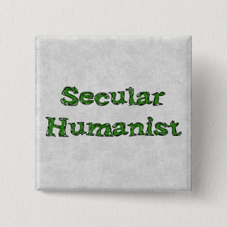 Seculair humanist vierkante button 5,1 cm