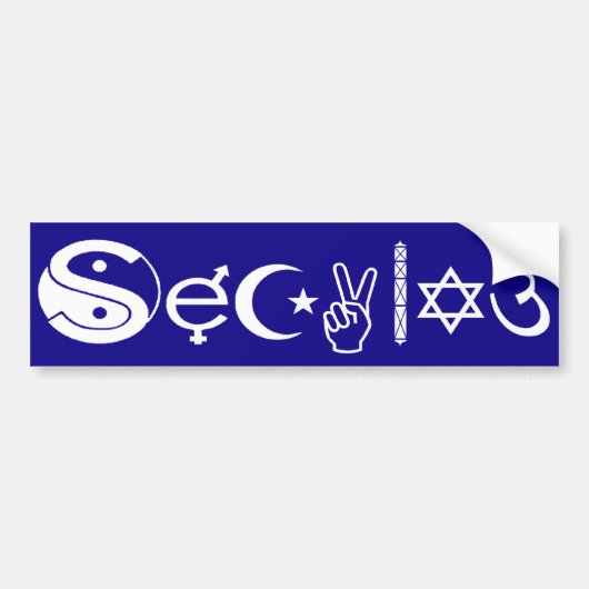 Seculaire Bumpersticker (Voorkant)
