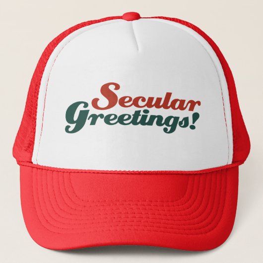 Seculaire groeten trucker pet (Voorkant)