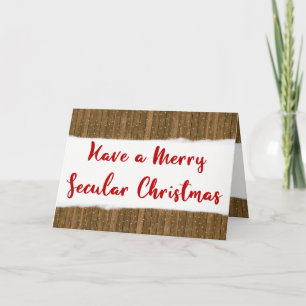 Seculaire Kerstmis met binnen Bericht Feestdagen Kaart