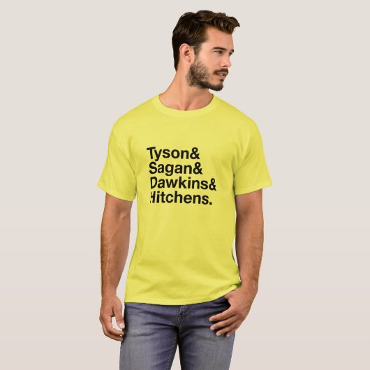 Secular Heroes Yellow and Black T-Shirt (Voorkant volledig)