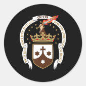 seculier karmeliet ronde sticker (Voorkant)