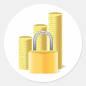 Secure Money Ronde Sticker (Voorkant)