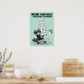“Secure Your Rolls” Toilet Paper Heist Poster (Keuken)