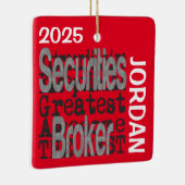 Securities Broker Extraordinaire CUSTOM Keramisch Ornament (Rechts)