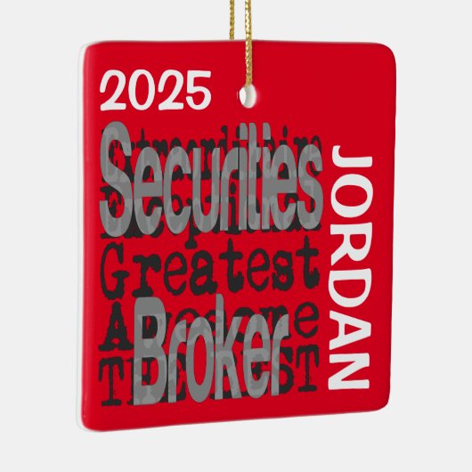 Securities Broker Extraordinaire CUSTOM Keramisch Ornament (Rechts)