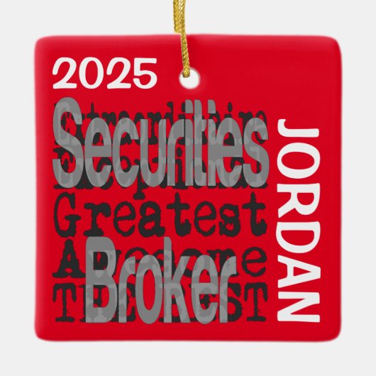 Securities Broker Extraordinaire CUSTOM Keramisch Ornament (Voorkant)