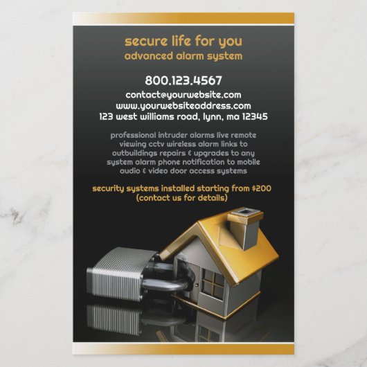 Security Alarm System Flyer (Voorkant)