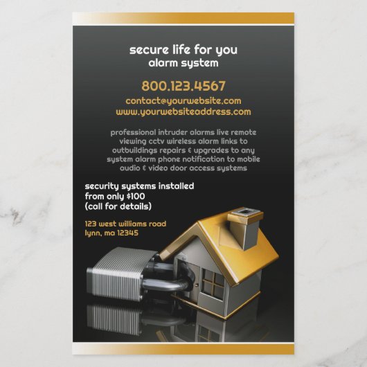 Security Alarm System Flyer (Achterkant)