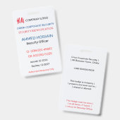 Security Badge | Company Badge – QR ID (Voor- en achterkant)