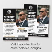 Security Bodyguard Services Bedrijfslogo Goud Flyer