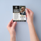 Security Bodyguard Services Bedrijfslogo Goud Flyer (Hand)