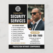 Security Bodyguard Services Bedrijfslogo Goud Flyer (Voorkant)