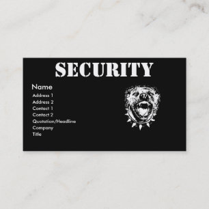 Security Business Profile Card Visitekaartje