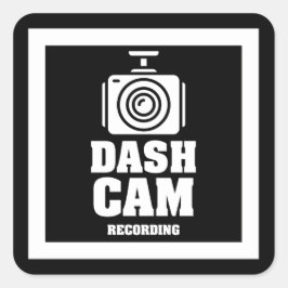 Security Camera Warning Square Sticker