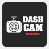 Security Camera Warning Square Sticker (Voorkant)